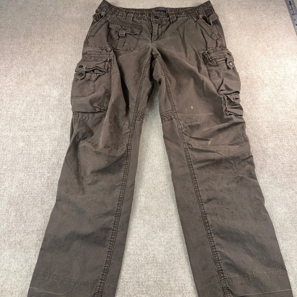 Gap Brown Ripstop Cargo Pants Womens 6 Petite Utility Straight Leg Workwear